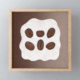 Coffee Beans with Border Framed Mini Art Print
