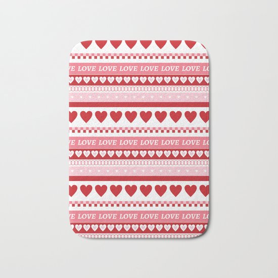 Valentine's Day - Love Pattern Bath Mat