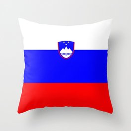 Flag of Slovenia Throw Pillow