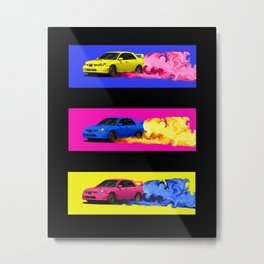 Subaru STi Drift in Color Metal Print | Sports 