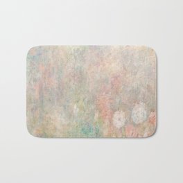 FLORAL IMPRESSIONIST BLURRY BACKGROUND. Bath Mat