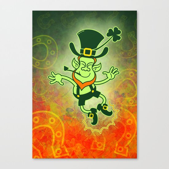 Leprechaun Clapping Feet Canvas Print