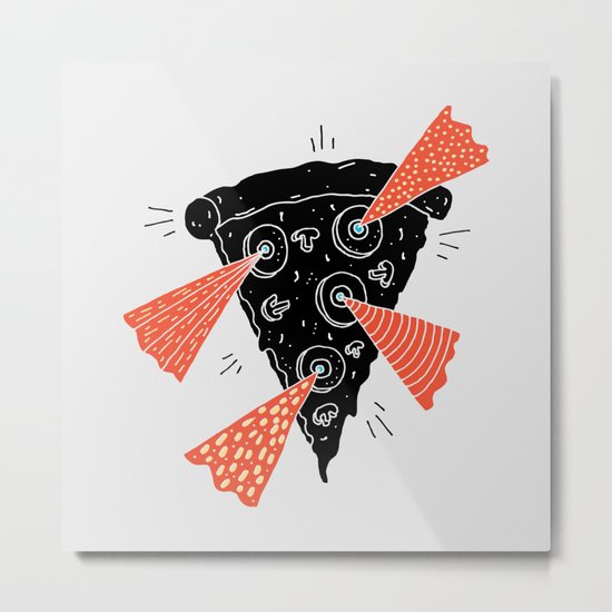 Lazer Pizza Metal Print