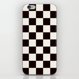 BLACK AND WHITE CHECKERBOARD iPhone Skin