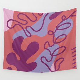 Abstract line shape fern 7 Wall Tapestry