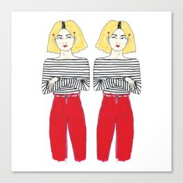 Twin Bobbi Canvas Print