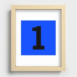 Number 1 (Black & Blue) Recessed Framed Print