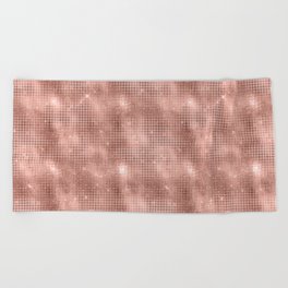 Luxury Rose Gold Sparkle Pattern Beach Towel