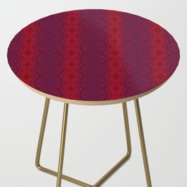  abstract pattern with gouache brush strokes in red and brown colors Side Table