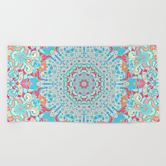 BOHO SUMMER JOURNEY MANDALA Beach Towel