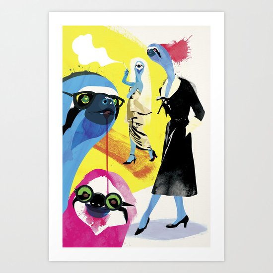 Sloth life Art Print