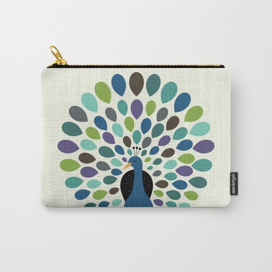 Peacock Time Carry-All Pouch