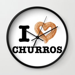 I Love Churros  Wall Clock