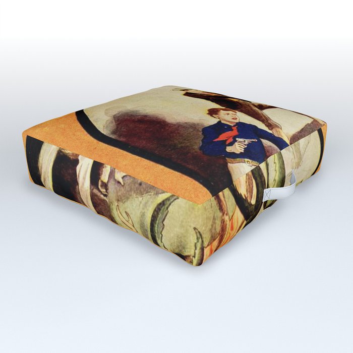 Brave and Bold vintage cover Outdoor Floor Cushion