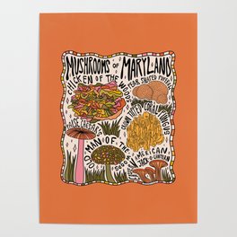 Mushrooms of Maryland Poster
