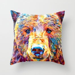 Grizzly Bear 2 Throw Pillow