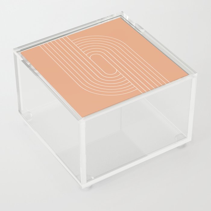 Oval Lines Abstract XXXII Acrylic Box