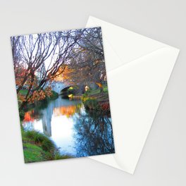 New Zealand Photography - Avon River In The Autumn Evening Stationery Card