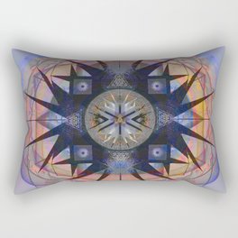 Peace and Passion Cosmic Meditation Mandala Sacred Geometry Print Rectangular Pillow