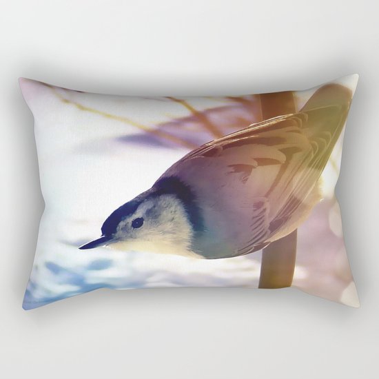 White-Breasted Nuthatch Rectangular Pillow