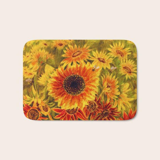 SUNFLOWERS Bath Mat
