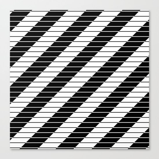 Simply Black And White (Abstract, geometric design) Canvas Print