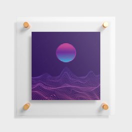 Minimalist Synthwave Midnight Floating Acrylic Print