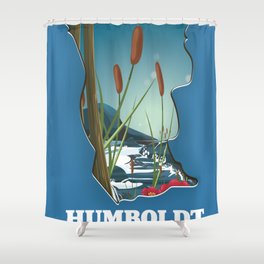 Humboldt California map. Shower Curtain