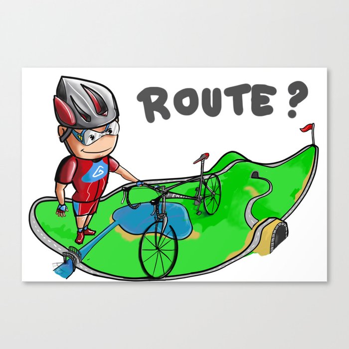 Bike Route Canvas Print