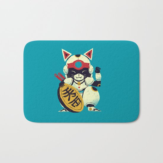 fortune pizza cat Bath Mat