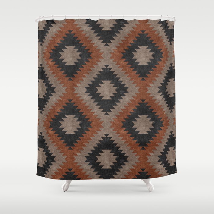 aztec neutrals - inkwell & taupe Shower Curtain