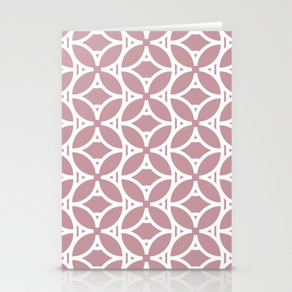 Pink and White Tessellation Line Pattern 37 Pairs DE 2022 Popular Color Rose Meadow DE6025 Stationery Cards