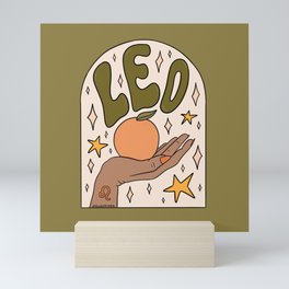 Leo Grapefruit Mini Art Print