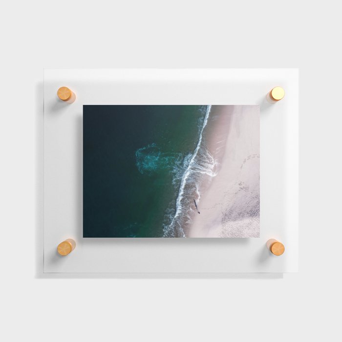 Ocean Walk III - Aerial Beach photography by Ingrid Beddoes Floating Acrylic Print