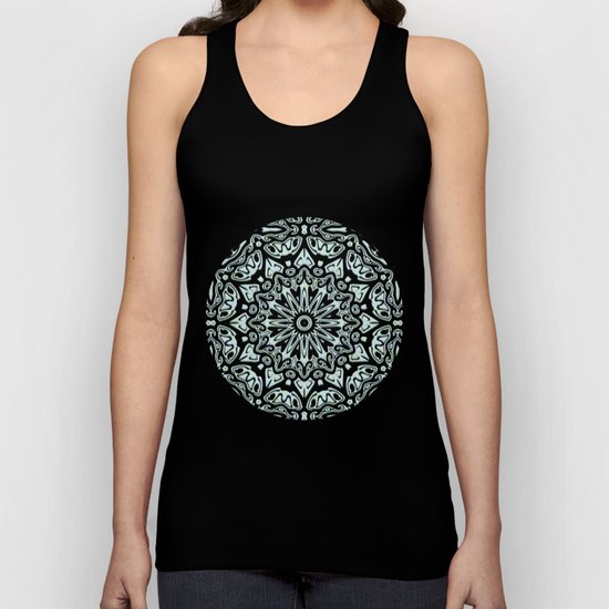 Turquoise teal ornamental pattern Unisex Tank Top