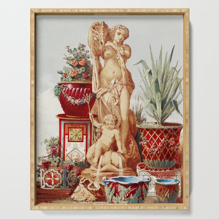 Italian,Sicilian art,majolica,baroque art Serving Tray