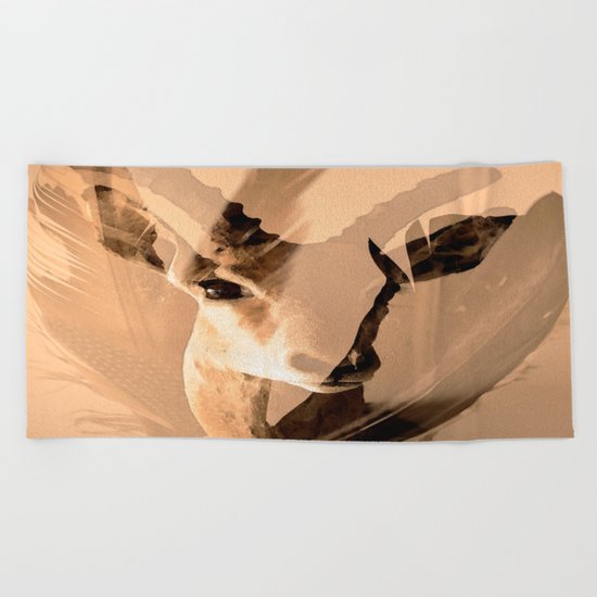 Beautiful and fast - Impala portrait Beach Towel