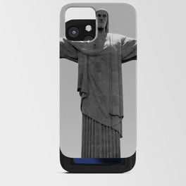 Brazil Photography - Christ The Redeemer Under The Gray Sky iPhone Card Case