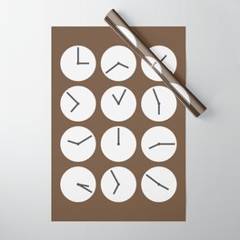 Minimal clock collection 11 Wrapping Paper