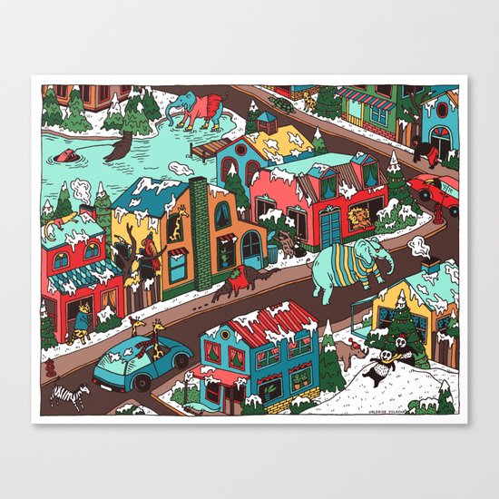 This Place is a Zoo! Canvas Print