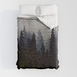 Campfire in the Woods Duvet Cover