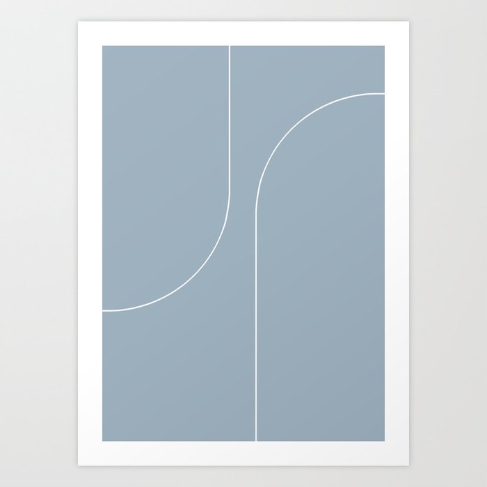 Modern Minimal Line Abstract XIII Art Print