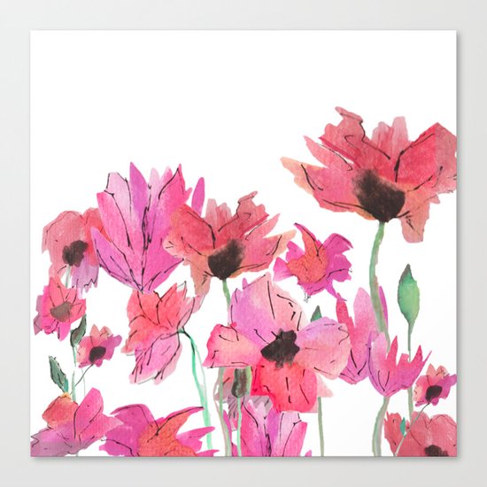 Pink Flowers Canvas Print