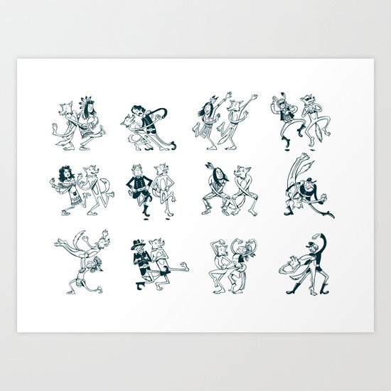 Dances with Wolves Art Print