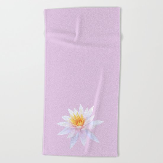 Geometric Lotus Flowers Beach Towel