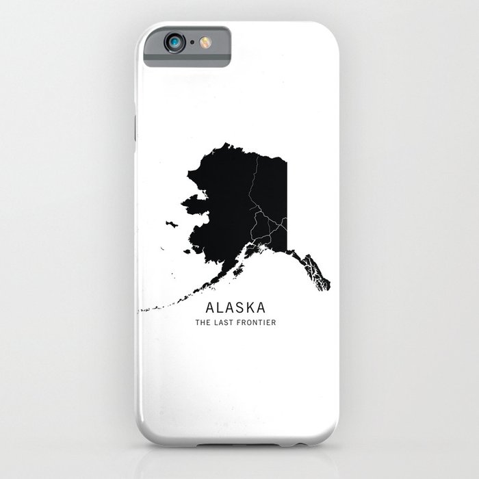 Alaska State Road Map iPhone Case
