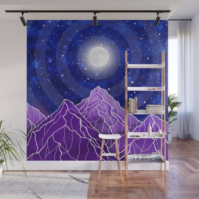 Violet mountain tops Wall Mural