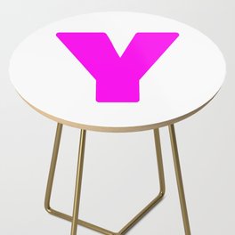 Y (Magenta & White Letter) Side Table