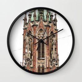 old town, riga, latvia | minimalist citylanscape photography Wall Clock