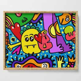 Bright Doodle 2 Serving Tray